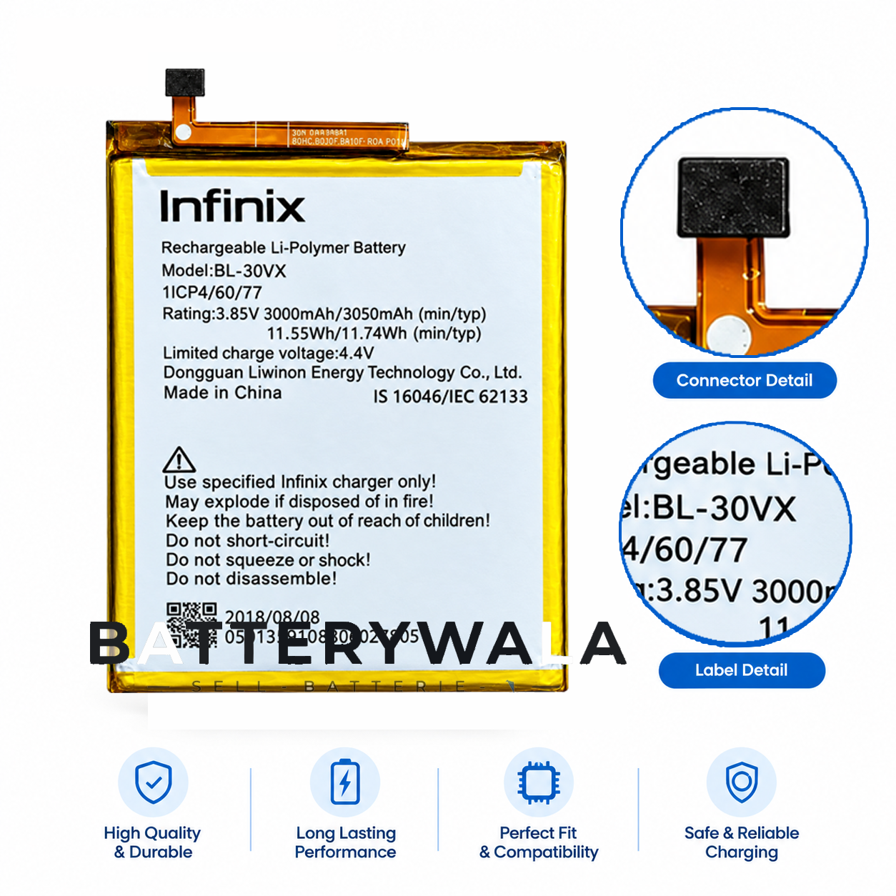 Infinix Smart 2 Pro Battery BL-30VX – Powerful 3050mAh - Image 3