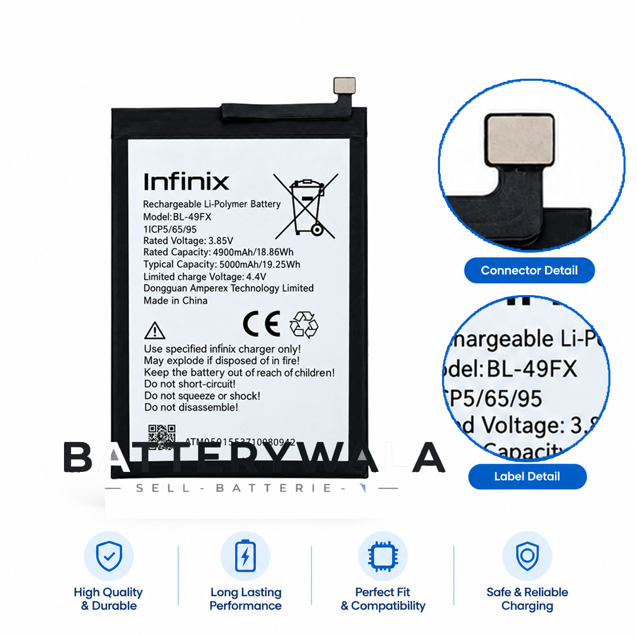 Infinix Hot 8 Battery BL-49FX – Powerful 5000mAh Original - Image 3