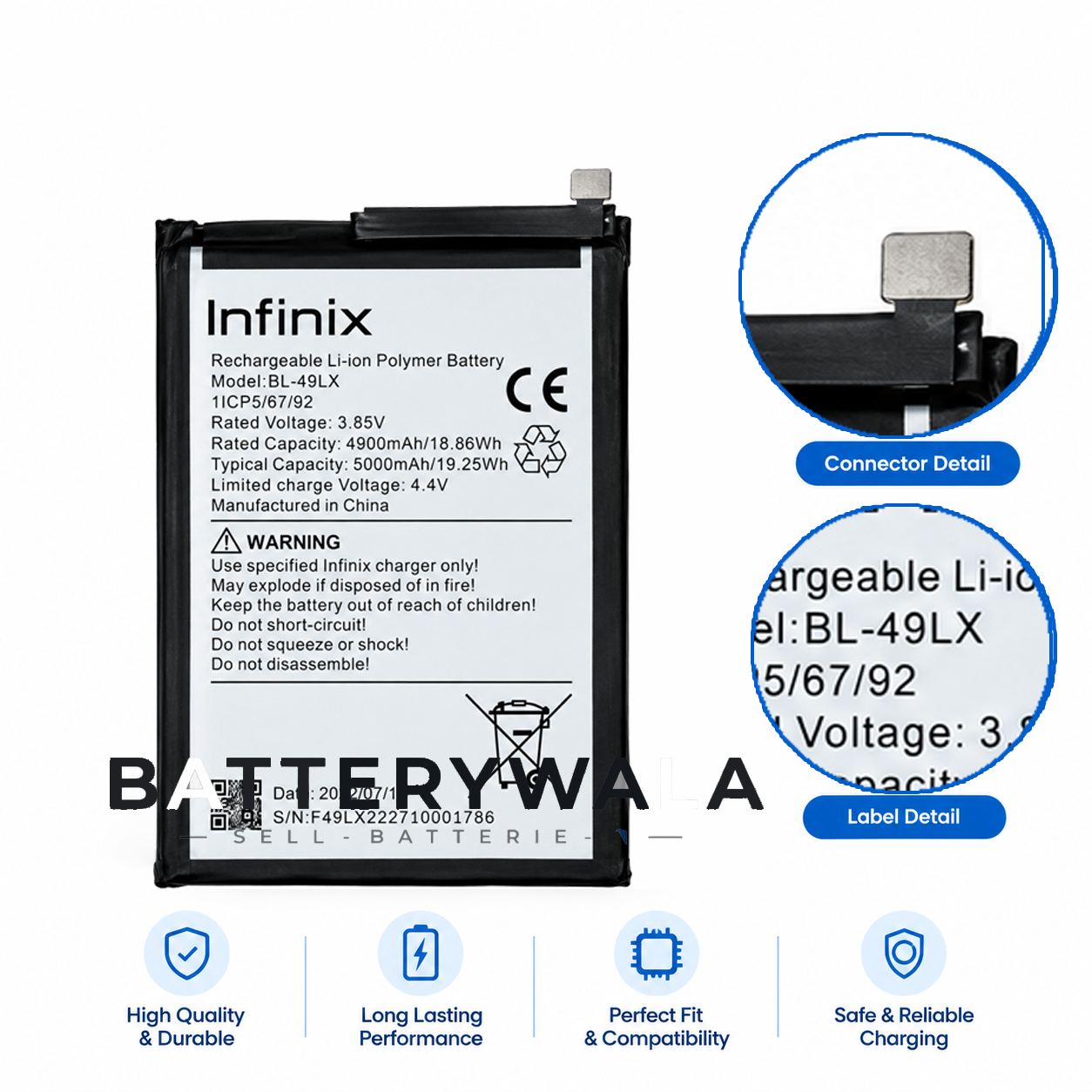 Infinix Hot 12 Battery BL-49LX – Powerful 5000mAh - Image 3