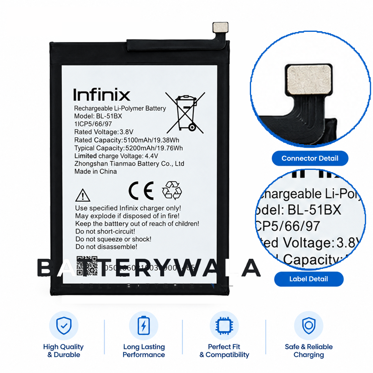 Infinix Note 8i Battery BL-51BX – Powerful 5200mAh - Image 3