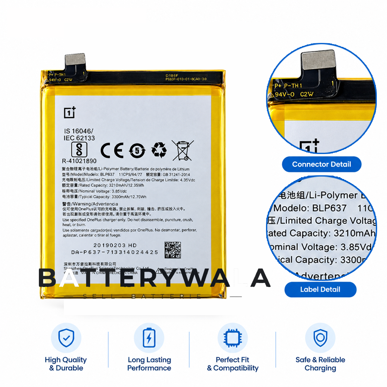 OnePlus 5 Battery BLP637 – Powerful 3300mAh Original - Image 3