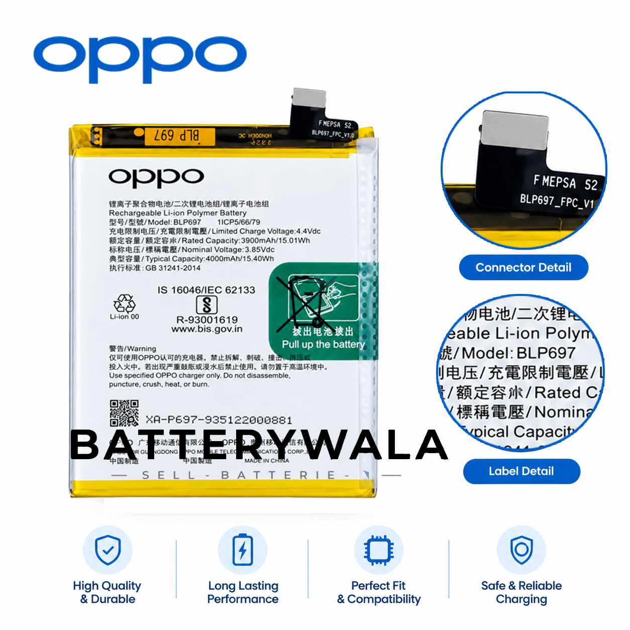 OPPO F11 Pro Battery BLP697 – Powerful 4000mAh Original - Image 3