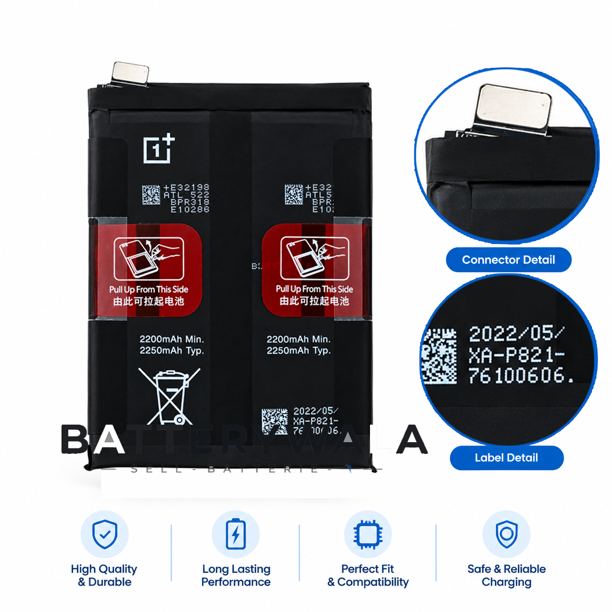 Original OnePlus 9 Battery BLP821 – 4500mAh Replacement - Image 3