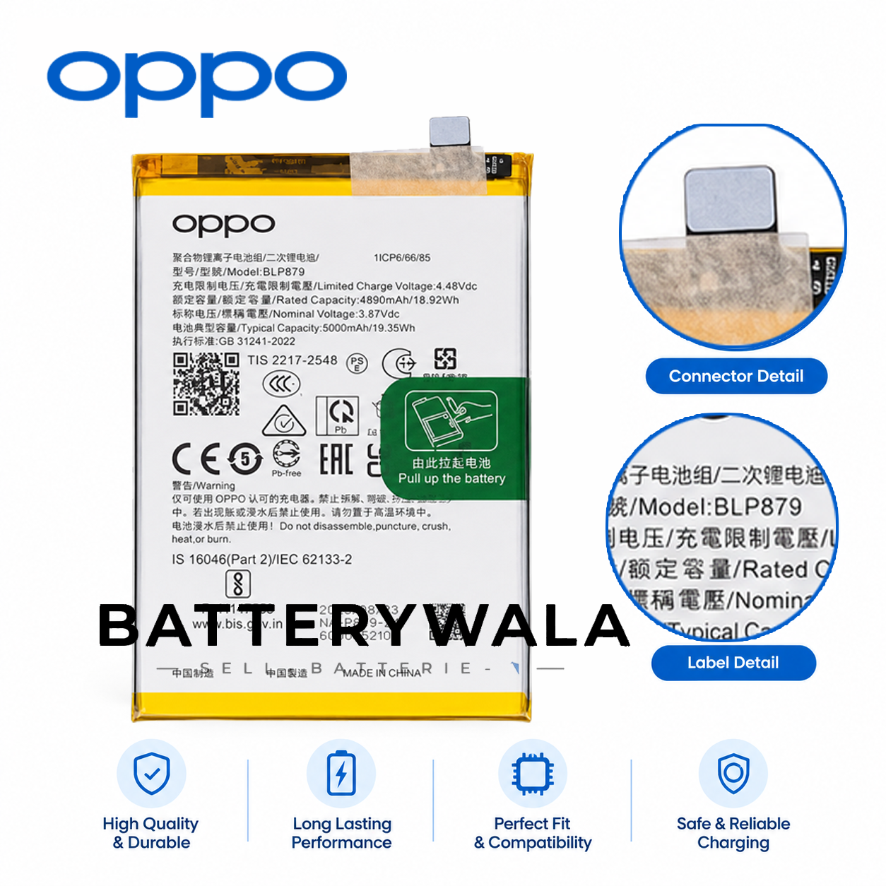 OPPO A36 Battery BLP879 – Powerful 5000mAh Original - Image 3