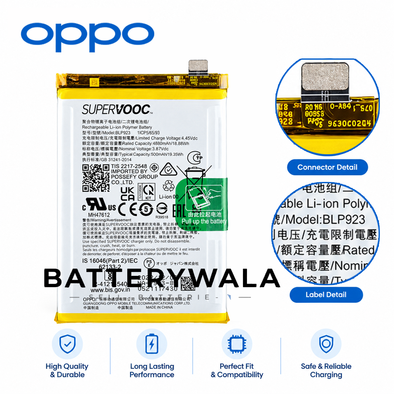 Original OPPO A97 5G Battery – Reliable 5000mAh Power - Image 3