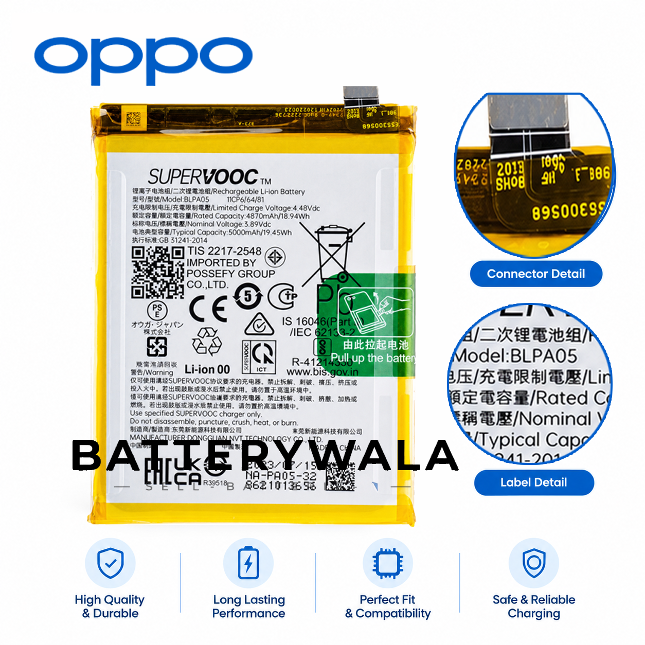 Oppo A2 Pro 5G BLPA05 Battery – Powerful 5000mAh Replacement - Image 3