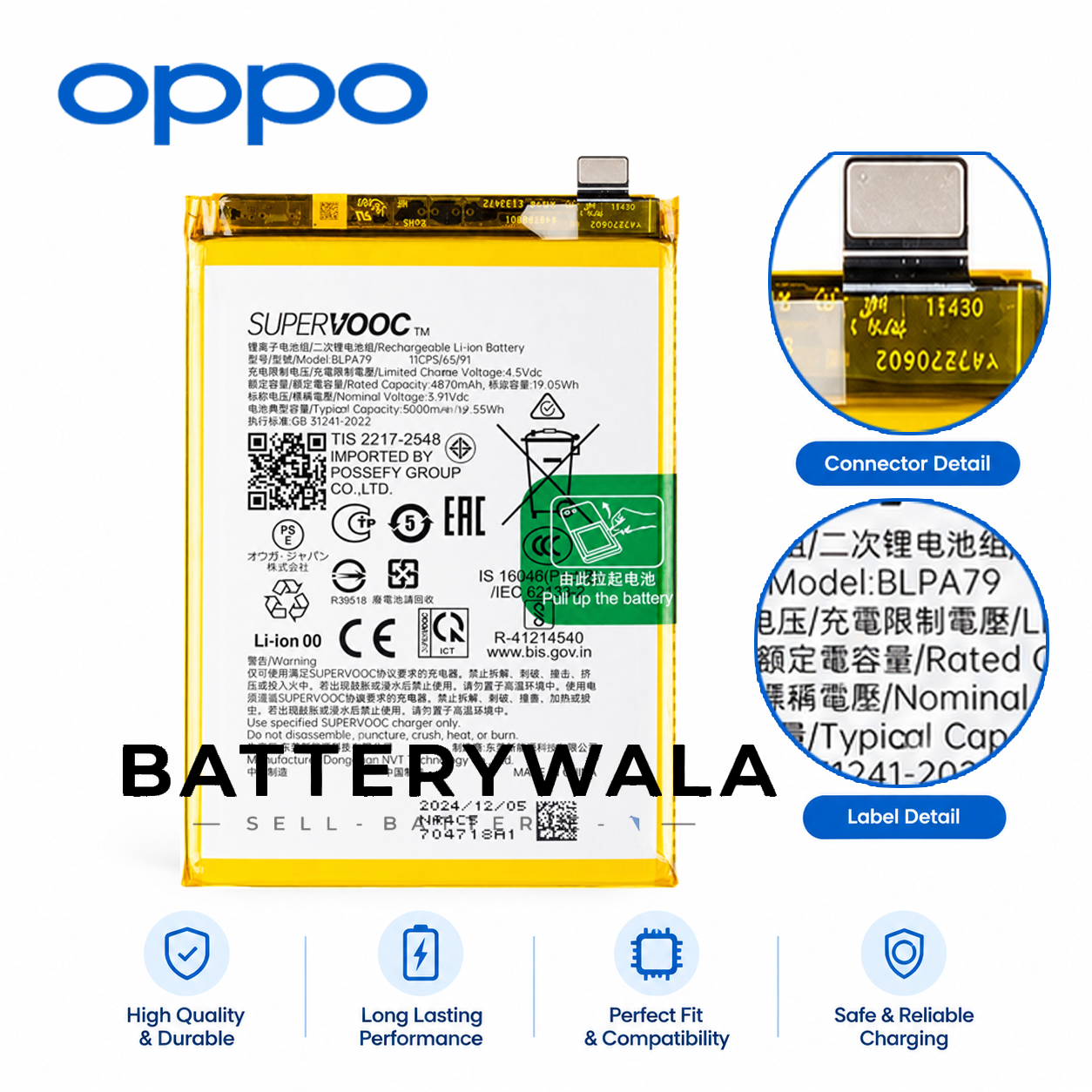 OPPO F27 5G Battery BLPA79 – Powerful & Reliable 5000mAh 100% Original Replacement - Image 3