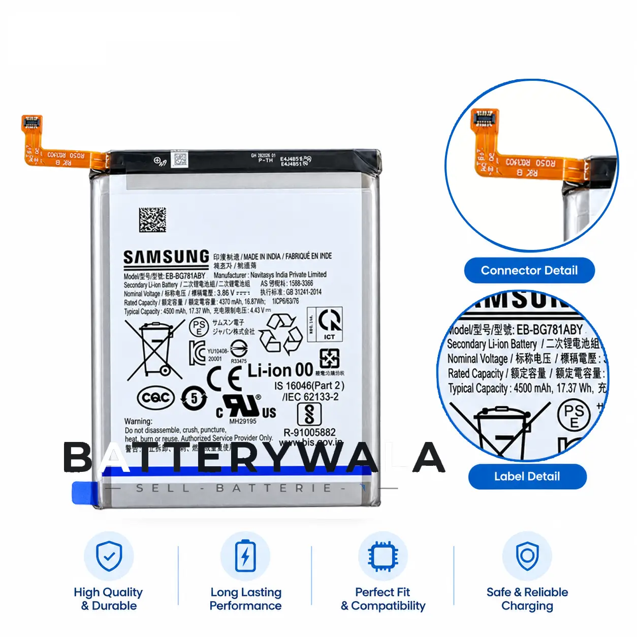 Samsung Galaxy A52 5G Battery EB-BG781ABY – 4500mAh Original - Image 3