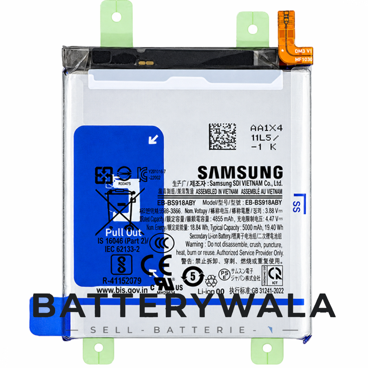 Original Samsung Galaxy S23 Ultra Battery EB-BS918ABY 5000mAh