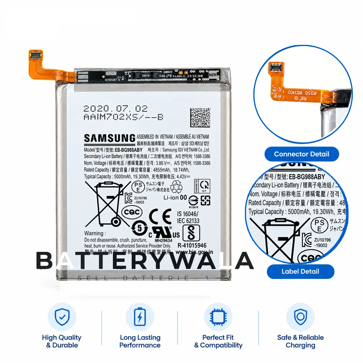 Samsung Galaxy S20 Ultra Battery EB-BG988ABY – Powerful 5000mAh Original - Image 2