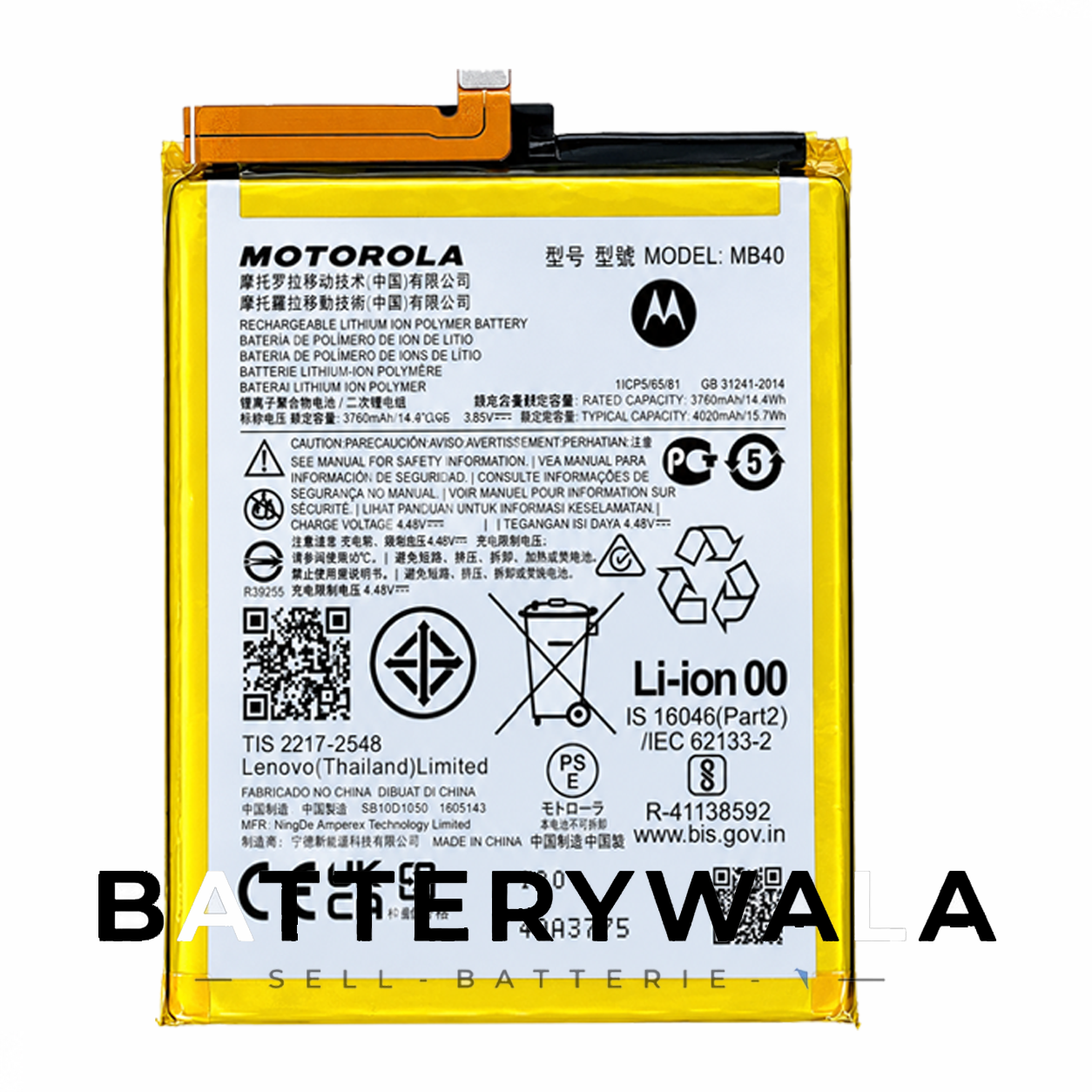 Original Motorola MB40 Battery for Edge 20 XT2143 4020mAh