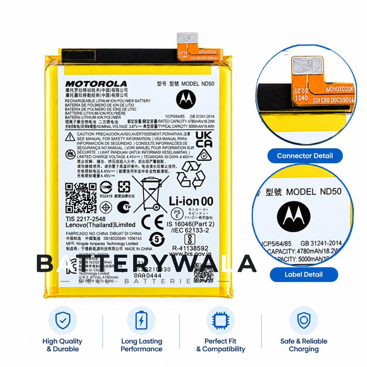 Motorola Moto G62 5G Battery ND50 – Powerful 5000mAh Original - Image 2