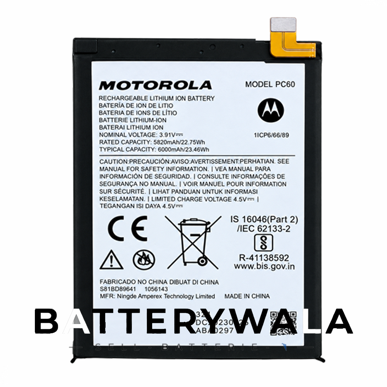 Motorola Moto G54 5G Battery PC60 6000mAh Original